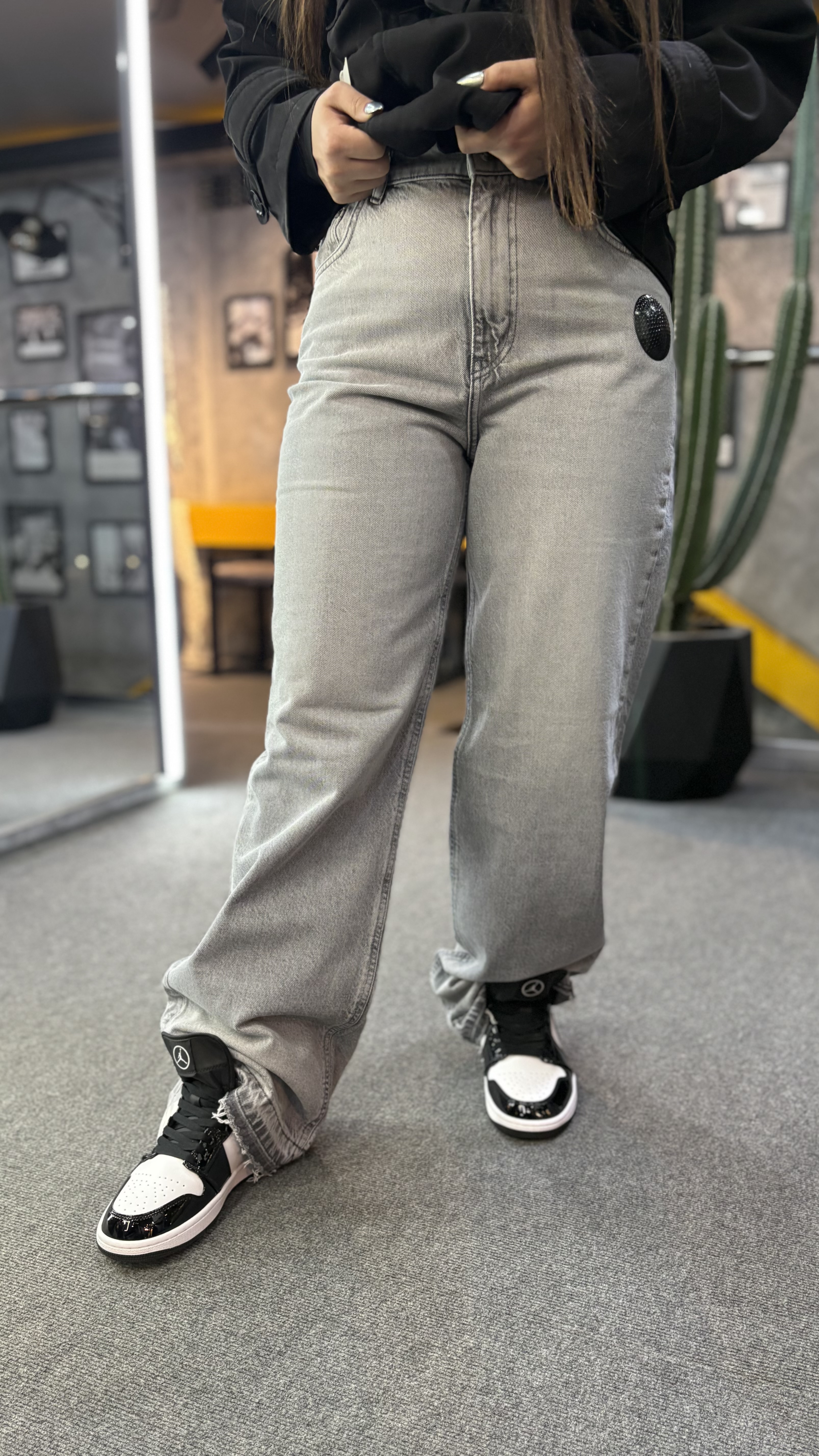 شلوار جین استریت طوسی