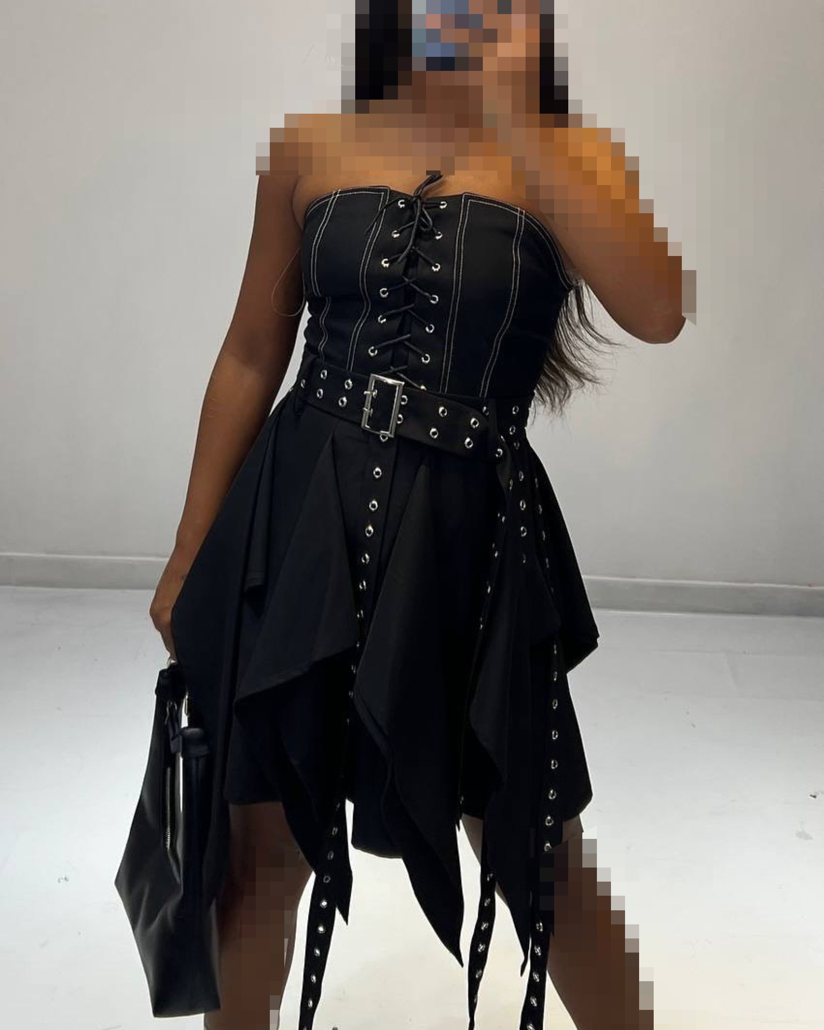 پیراهن پرچ دار